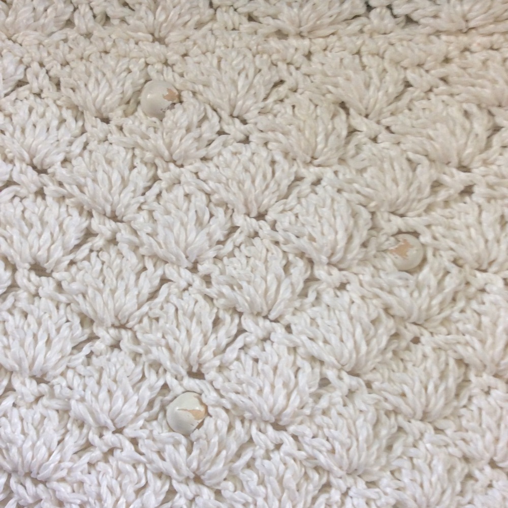 Vintage Ivory clutch crocheted- EUC vintage purse - Picture 2 of 6